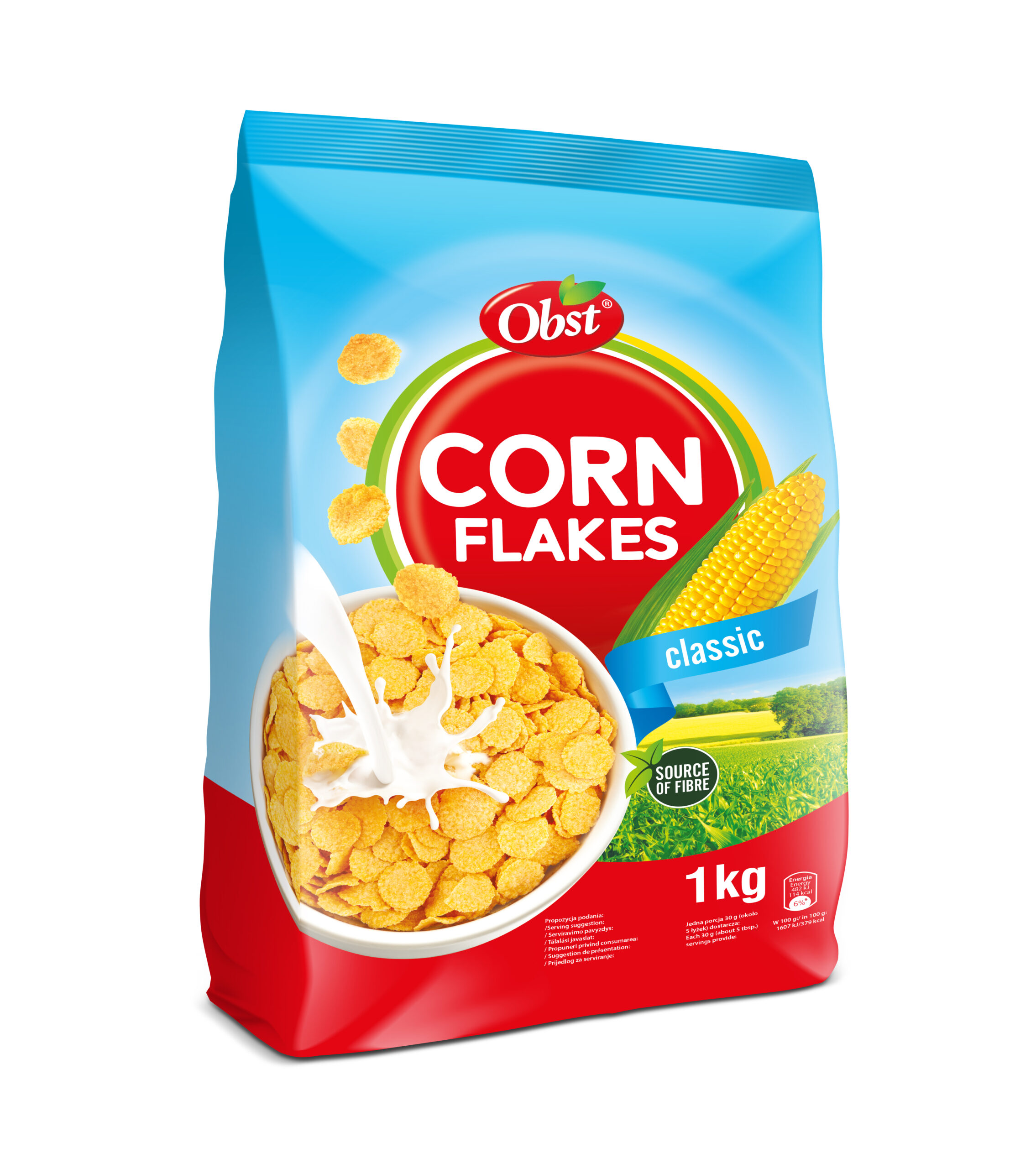 OBST Corn Flakes Classic – płatki kukurydziane 1 kg